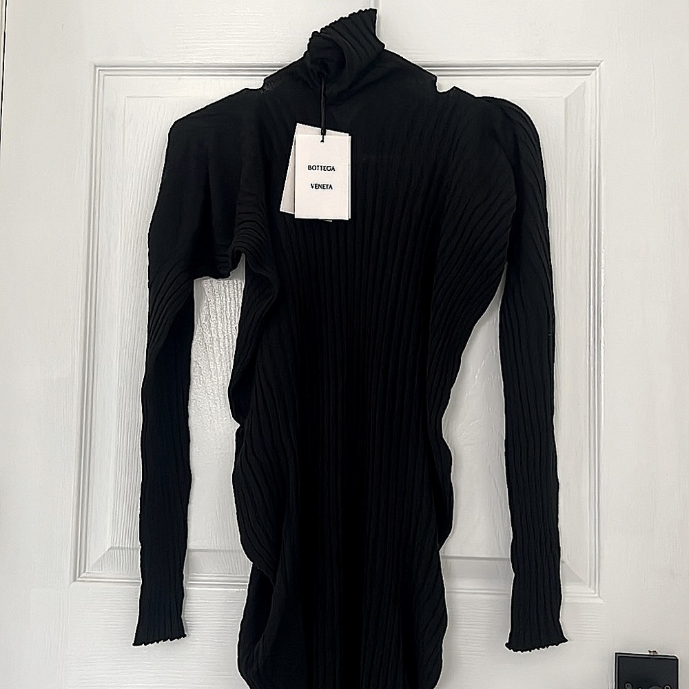 BOTTEGA VENETA 🖤 Ribbed Wool Turtleneck Dress